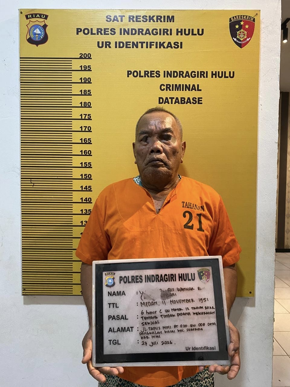Tipu Pasien Lewat Modus “Nikah Batin”, Kakek Pengobat Tradisional di Inhu Ditangkap Polisi
