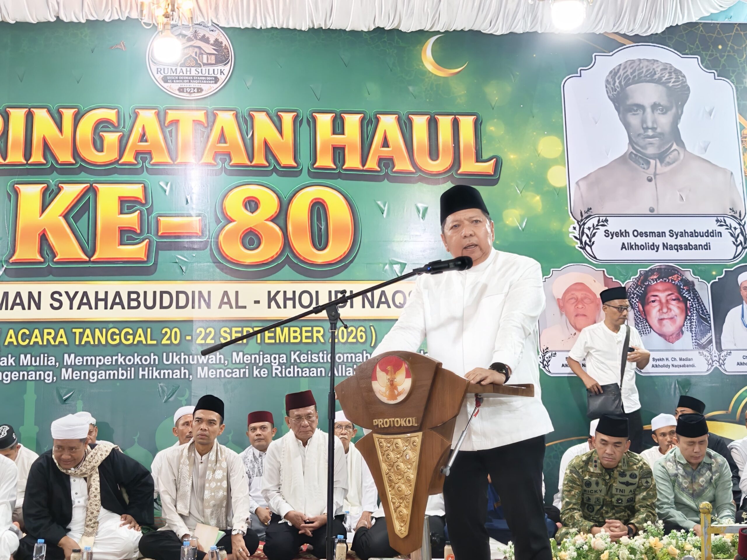 Haul Ke-80 Syekh Oesman Syahabuddin di Rohil Dihadiri UAS, Pemprov Riau Serukan Perkuat Ukhuwah