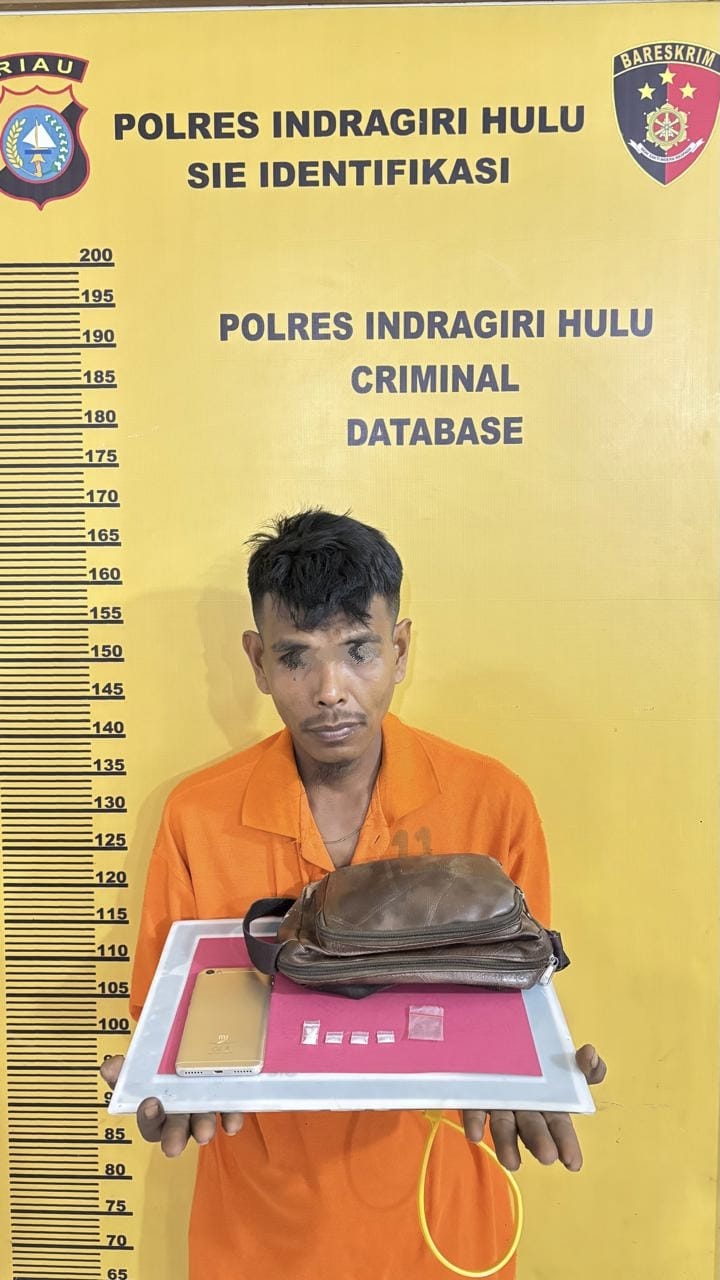 Transaksi Sabu di Rengat Digagalkan, Pria Asal Kuala Cenaku Diamankan Satresnarkoba Polres Inhu