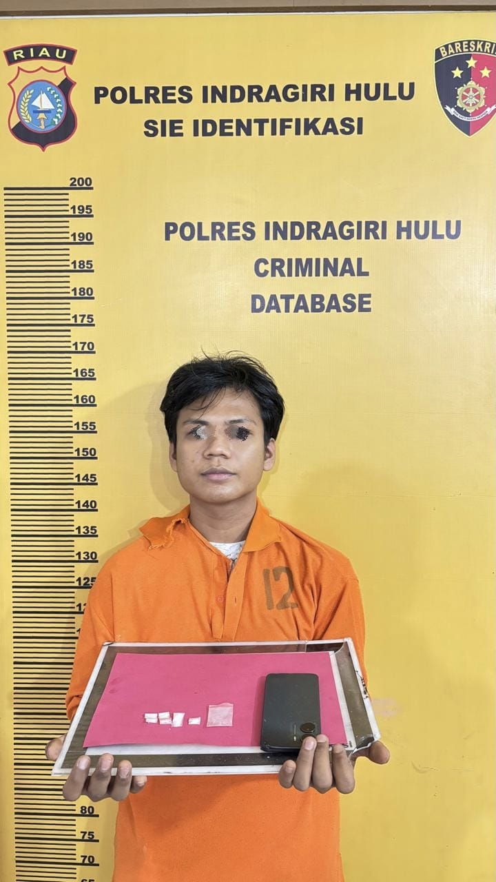 Gagal Buang BB, Pengedar Sabu di Rantau Mapesai Diringkus Polres Inhu