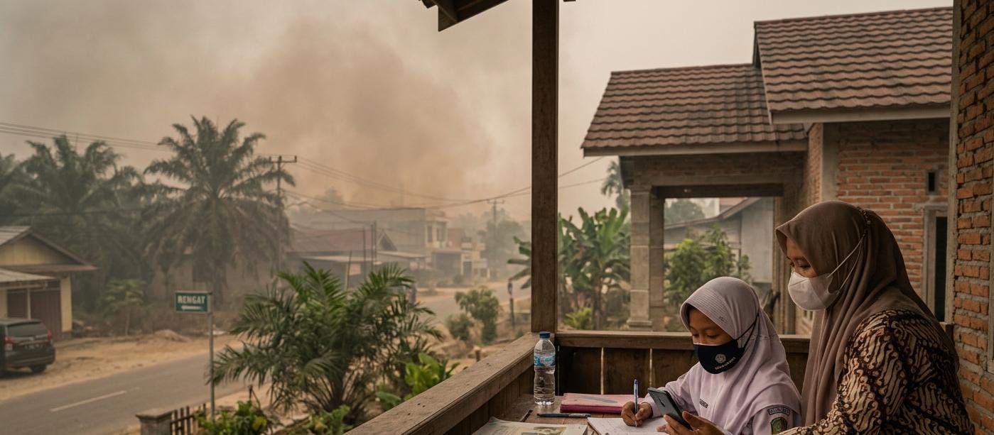Kabut Asap Pekat, Sekolah di 7 Kecamatan Inhu Diliburkan dan Dialihkan ke PJJ 8-9 September